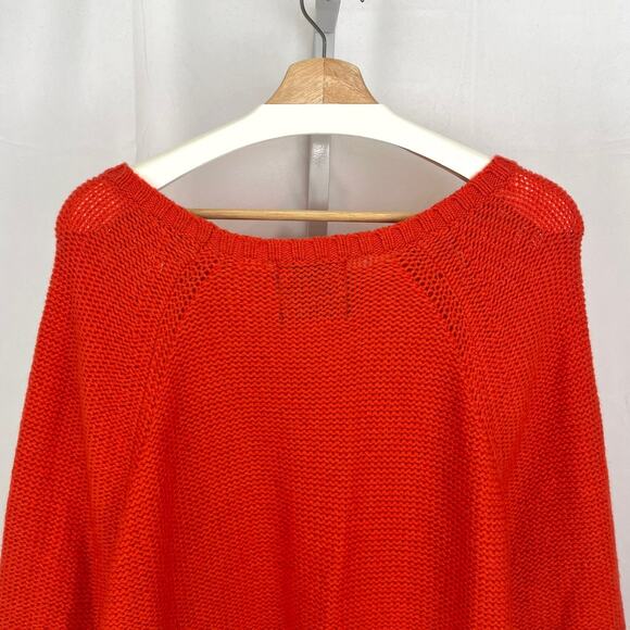 GUINEVERE Anthropologie Sweater Wool Alpaca Blend Orange Size L - Picture 6 of 9